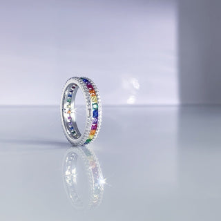 Buy colorful-crystals-ring Personalized Simple Silver Women&#39;s Ring