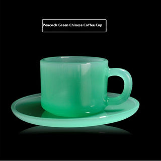 Buy peacock-green Glass Coffee Cup Crystal Coffee Appliance