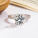 Moissanite Ring Oval Egg-shaped Big Diamond