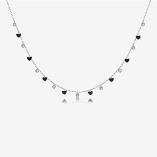 S925 Loving Heart In Sterling Silver Color Zirconium Stylish Clavicle Necklace For Women