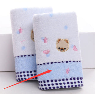 Buy blue Children&#39;s cotton cartoon towel