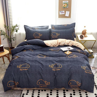 Buy whale Cover Set Bed Cotton Quilt Bedsheet Bedding Duvet Fitted