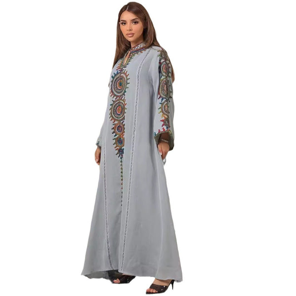 Women's Embroidered Robe New Dress