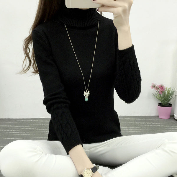 Women's Turtleneck Sweater Pullover Thickened