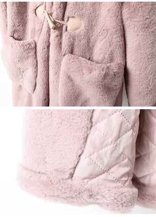 Thickened Faux Fur Coat For Big Kids