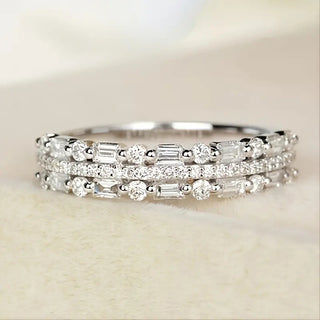 Buy white-gold-color Multilayer Ring Three-layer Fine Circle Line Setting