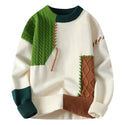Men's Colorblock Pullover Knitted Winter Sweater