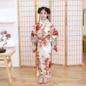 Kids Kimono Print Japanese Bathrobe Girls