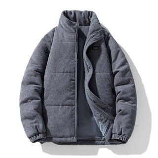 Buy dark-gray Cotton Coat Winter Men&#39;s Stand-up Collar Thermal Windproof Jacket