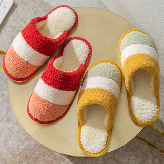 Striped Slip-on Plush Comfort Shoes