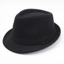 Men Woolen Leather Top Hat