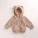 Round Neck Fleece Bear Ear Hooded Sweater