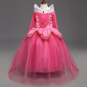 Girls Fashion Simple Solid Color Princess Dress