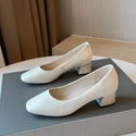 Women Plain Round-Toed Heels