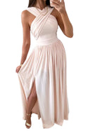 Summer Sleeveless Neck Hanging Back Dress