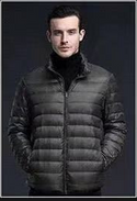 Men Lightweight Down Hooded Jacket