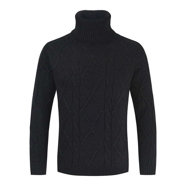 Men Solid Colored Turtleneck Sweater