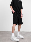 Men Niche Design Sense Stitching Contrast Shorts