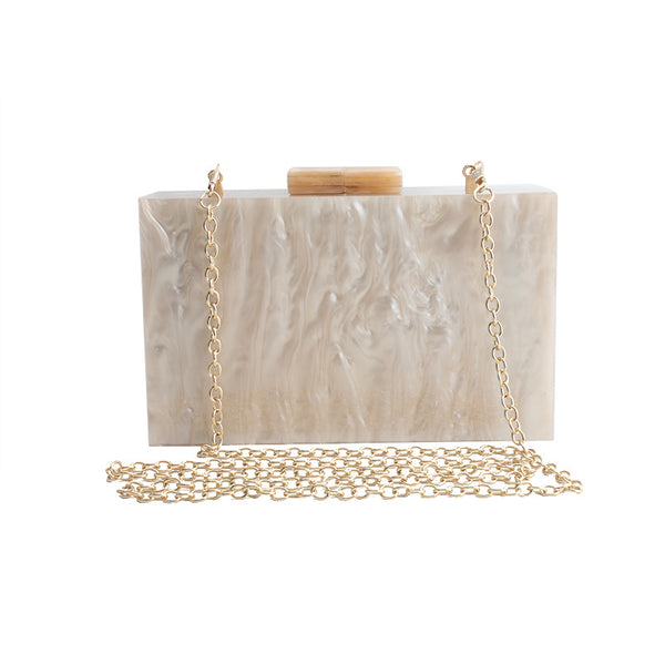 Marble Pattern Acrylic Luxury Crossbody Purse