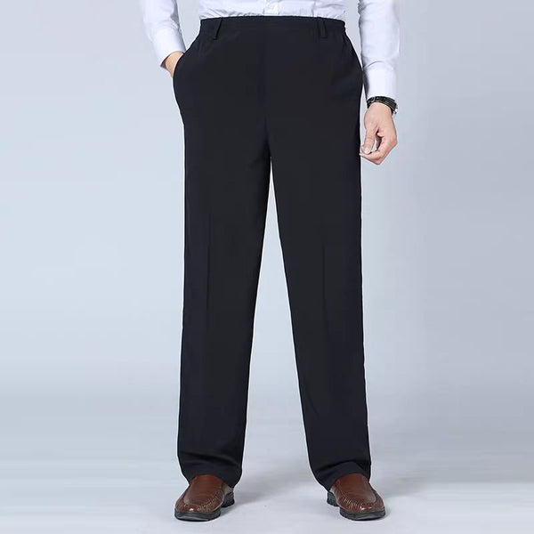 Men Deep Crotch Silk Pants