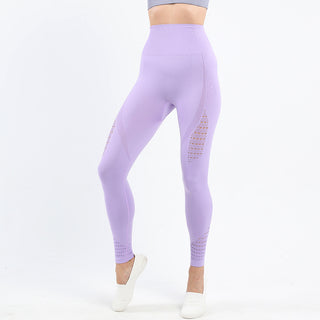 Buy light-purple Seamless Knitted Peach Hip Lift High-waist Tight-fitting