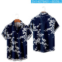 Men Hawaiian Digital Print Short Sleeve Shirt