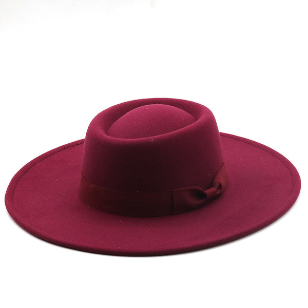 Concave Solid-Coloured Felt Hat