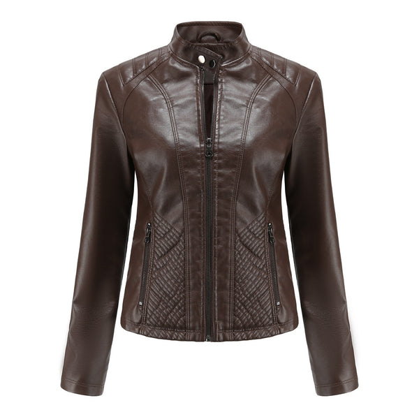 Simple Thin Leather Jacket