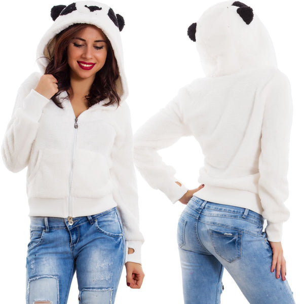 Women Slim Plush Fabric Hoodie