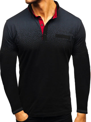 Buy black Men Long Sleeve Polo Shirt