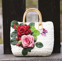 Women Floral Straw Bag