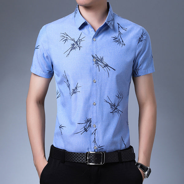 Men Printed Short-Sleeve Shirt