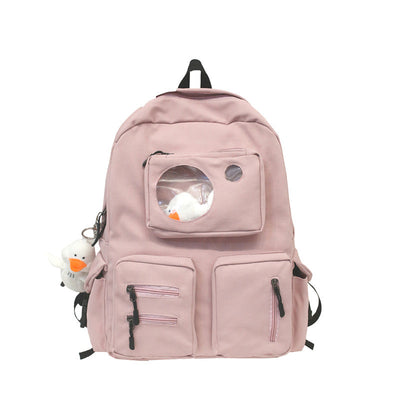 Multi Pocket See-Through Backpack
