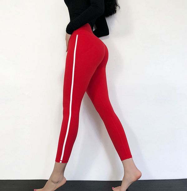 Striped High Waist Tight Leggings