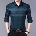 Men Casual Cotton Striped Shirt