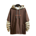 Men Fake Two Hooded Hoodies