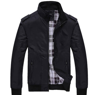 Men Warm Fitting Solid Jacket