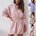 Elasticated Waist Hoodie Dress