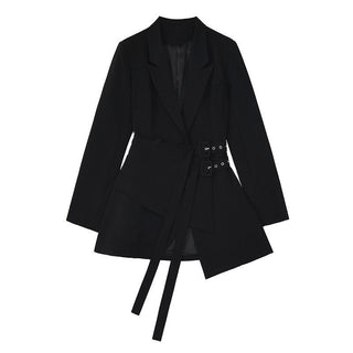 Women Girdle Design Belted Blazer