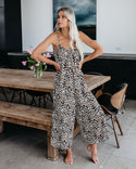 Strap-dot Printed Jumpsuit