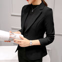 Long Sleeve Solid Color Polyester Blazer