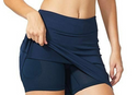 Nylon Side Pocket Skirted Shorts