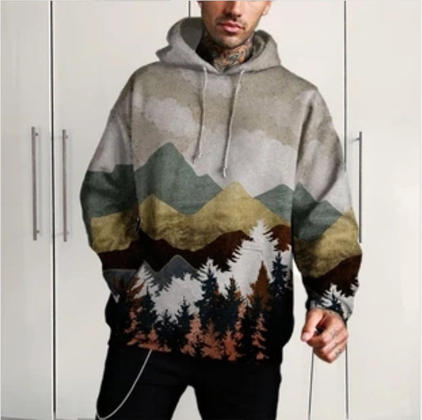 Men Printed Super Flexible Hoodie