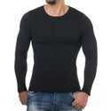 Men Pleated Stitching Knitted Sweater