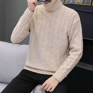 Men Casual Loose High Neck Sweater