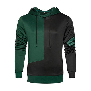 Buy army-green Men Round Neck Long Sleeve Hoodie