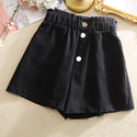 Cotton Elasticated Button-up Shorts