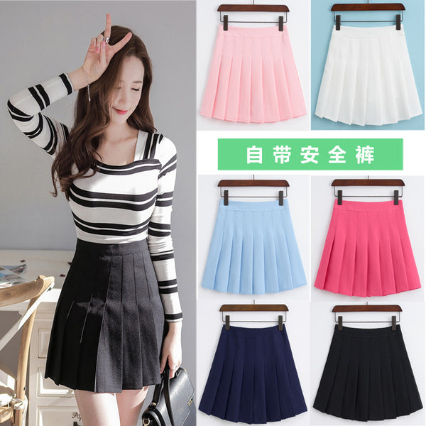 High-Waist Wild Pleated Skirt