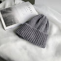 Unisex Pure Color Chenille Knitted Woolen Hat