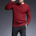 Men Slim Round Neck Sweater